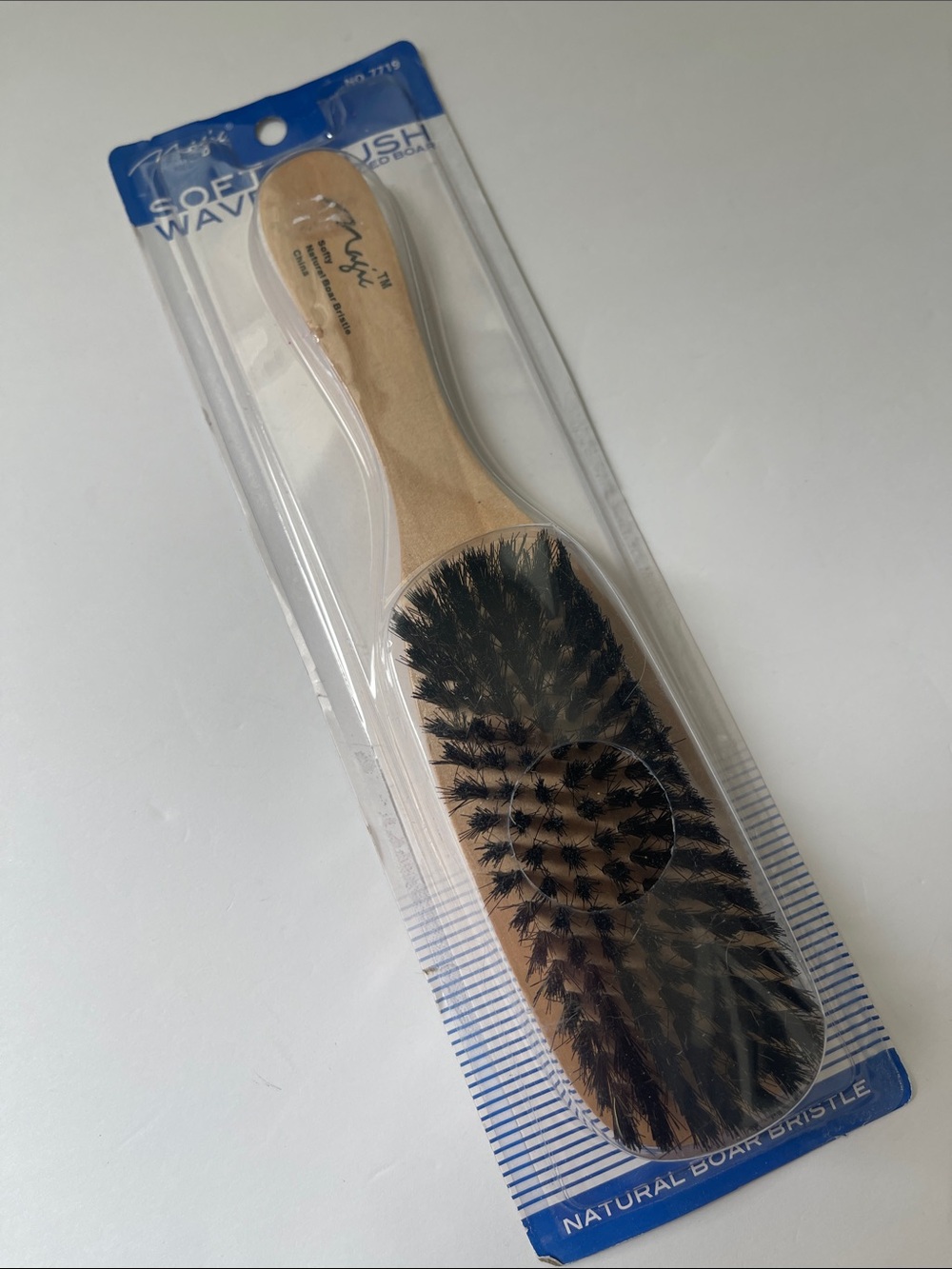Magic Soft Wave Boar Brush Wood‎ Handle  NEW